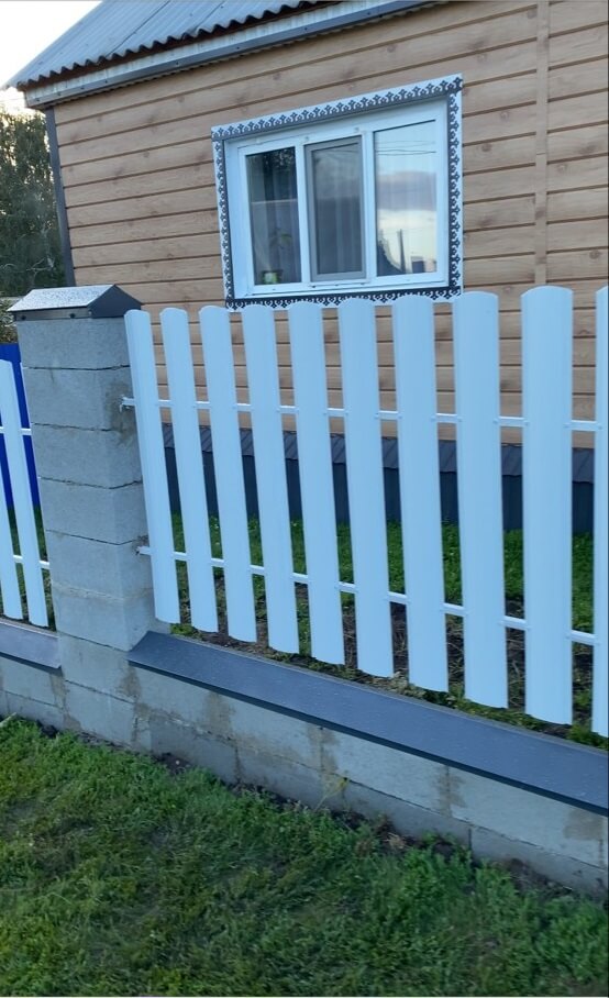 Забор из евроштакетника 16м RAL9003/9003 Белый двусторонний фото 2 в Симферополе