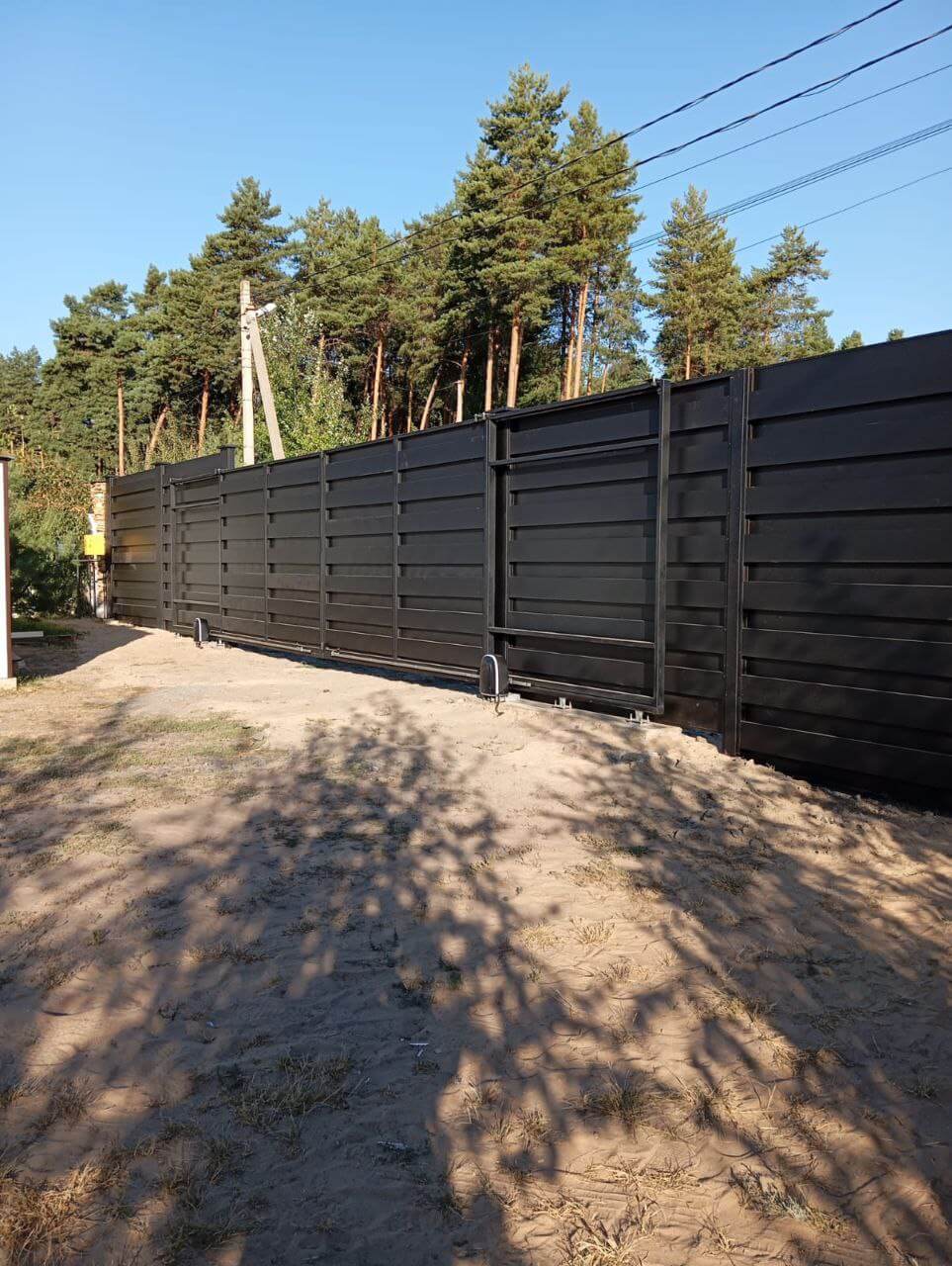 Забор-ранчо из металлопланкена 37м RAL9005 Черный МАТТЕ фото 2 в Симферополе