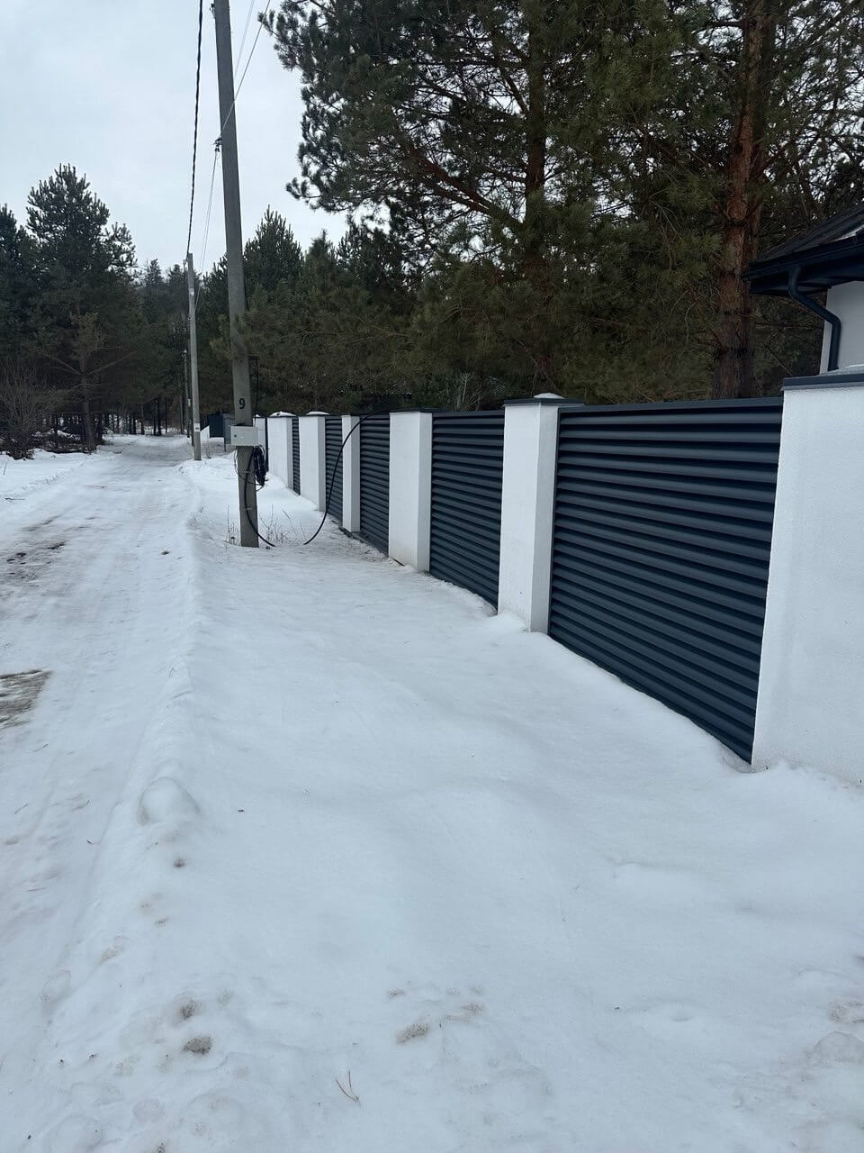 Забор-жалюзи 76м RAL7024/7024 Серый Графит двусторонний МАТТЕ фото 5 в Симферополе