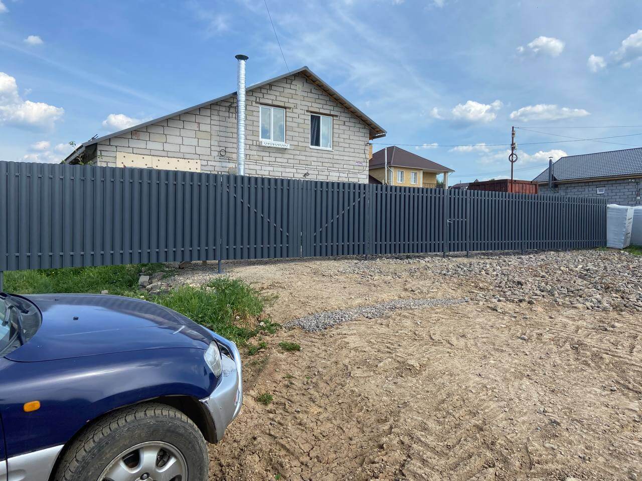 Забор из евроштакетника 16м RAL7024 Серый Графит фото 5 в Симферополе
